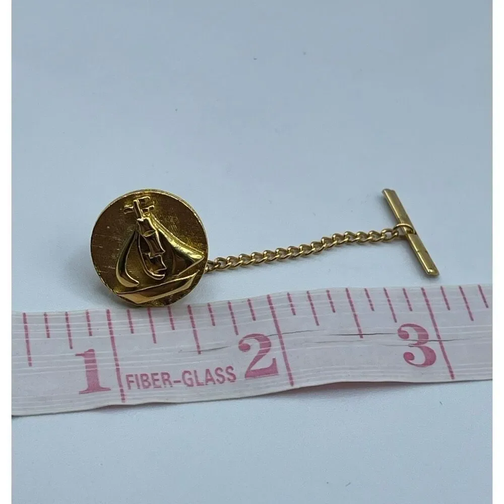Vintage sailboat tie tac stamped SMP